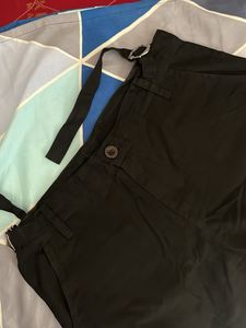 Adjustable Black Cargo Pants