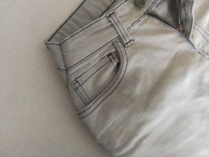 Mid Waist Jeans (Light Grey)