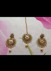 Elegant Maangtika &amp; Earring Set♥️