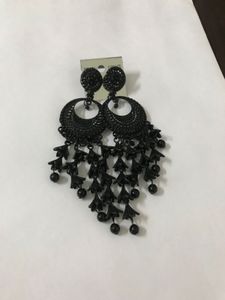 Earrings/ Black oxidised Jhumkis