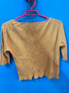Mustard Yellow Crop Top