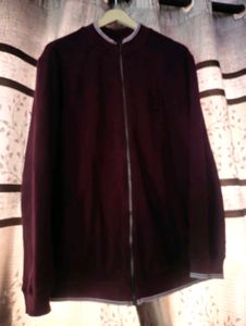 Burgundy Zip-Up Jacket