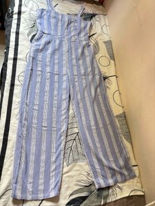 Blue Striped Jumpsuit