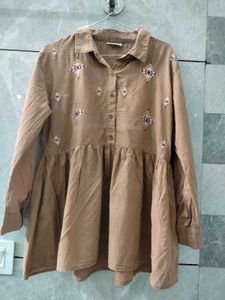 Boho Embroidered Tunic Top