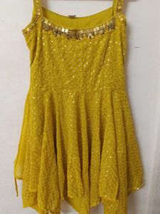 Yellow sharara Suit Set