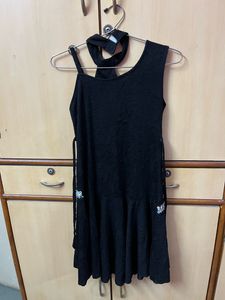 Black Colour Midi Frock For Girls