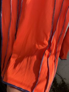 Orange Long Sleeve Mini Dress