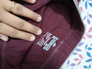 Maroon Cotton brief