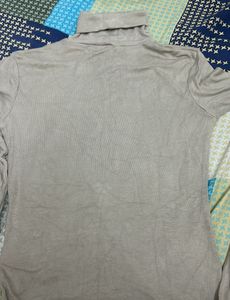 Elegant Beige Turtleneck Top