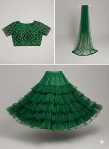 Emerald Green Ethnic Gown