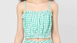 ONLY green crop top