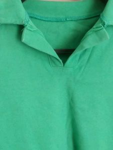 Green Cropped Polo Tank