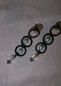 Chic Dangle Earrings with Faux Pearls &amp; Crystals