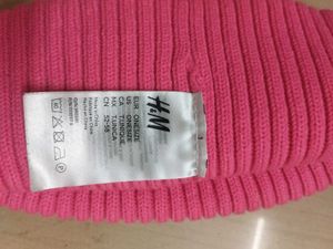 Pink Knit Beanie Hat