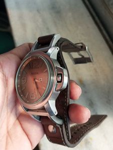 Fossil Brown Leather Mens Watch