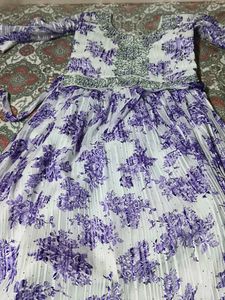 Floral Print Anarkali Kurta