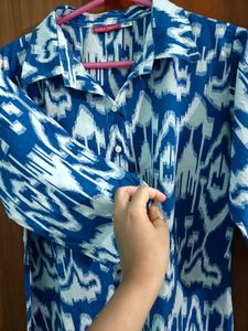 Blue Ikat Co-ord Set