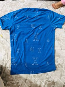 A|X Armani Exchange Blue Graphic Tee