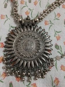 Oxidized Silver Tone Jewelry Set