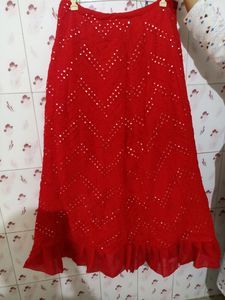 frock lhnga set with dupatta