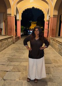Embroidered Trim Tunic Top