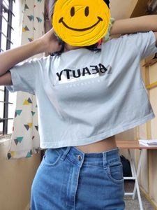 Blue Crop Top 🤌🏻