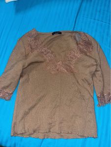 Theory Lace Trim Top