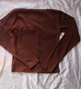 Brown Long Sleeve Top