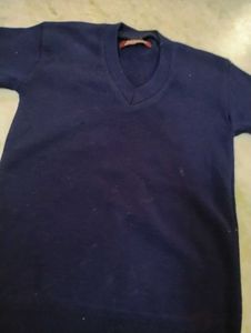 Navy Blue V-Neck Sweater