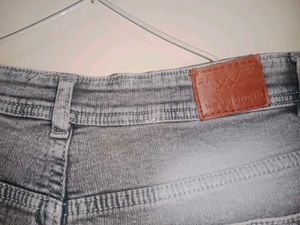 Gray Denim Shorts