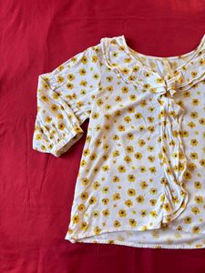 Floral Print Ruffle Top