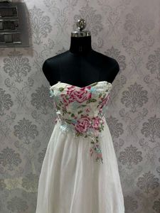 Elegant Floral Corset Gown