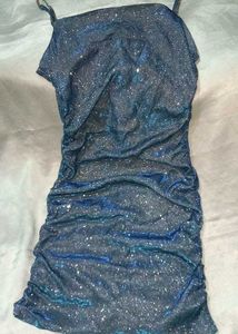 (Urbanic) Glittery Blue Rhinstone Chain Dress💙🔵