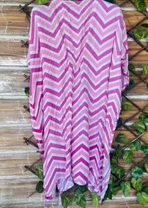 Pink Chevron Kaftan Dress