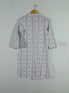 Off White Printed Kurta (Women&#39;s)