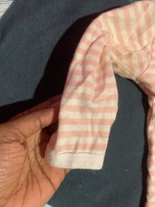 Striped Baby Hooded Shirt