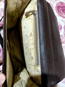 Brown Bow Accent Crossbody Bag