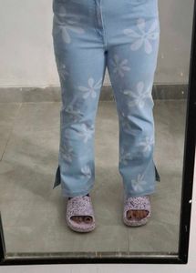 Floral Denim Jeans