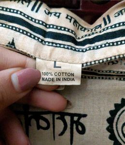 Printed Om Design Short kurti