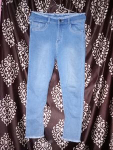 Denim Slim Jeans With Flare