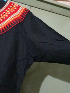 Black Beautiful Combination Kurti😍