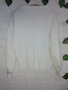 Cozy White Knit Sweater