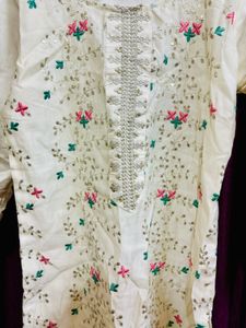 Women White Kurti