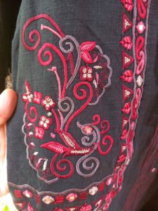 Jacket Embroidered Black Kurta