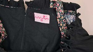 Cutecumber Floral Print Jumpsuit, Ruffled Shoulder