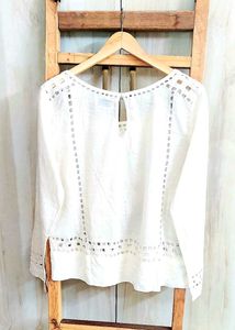 White Embroidered Top Bust Si,e-38-40