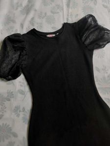 Trendy Black Bodycon Mini Dress
