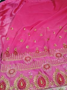 Festive Saree In Rose Colour