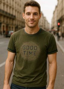 Olive Green Graphic T-SHIRT