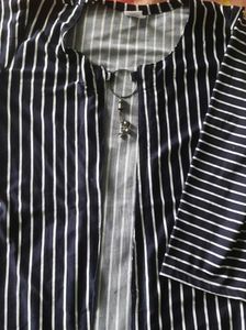 Striped Long Shrug